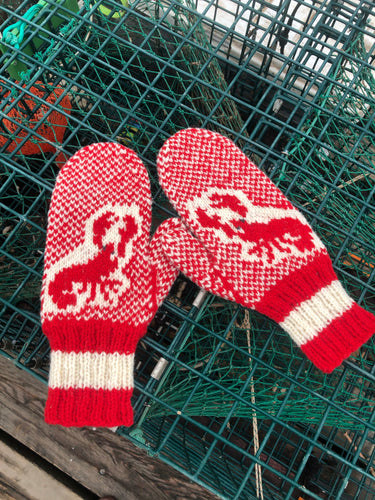 Lobster Mitt Kit - Pattern Digital Download and Yarn